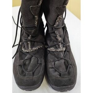 Itasca Molly Womens Brown Suede Faux Fur Lined Lace Up Winter Boots Size 9